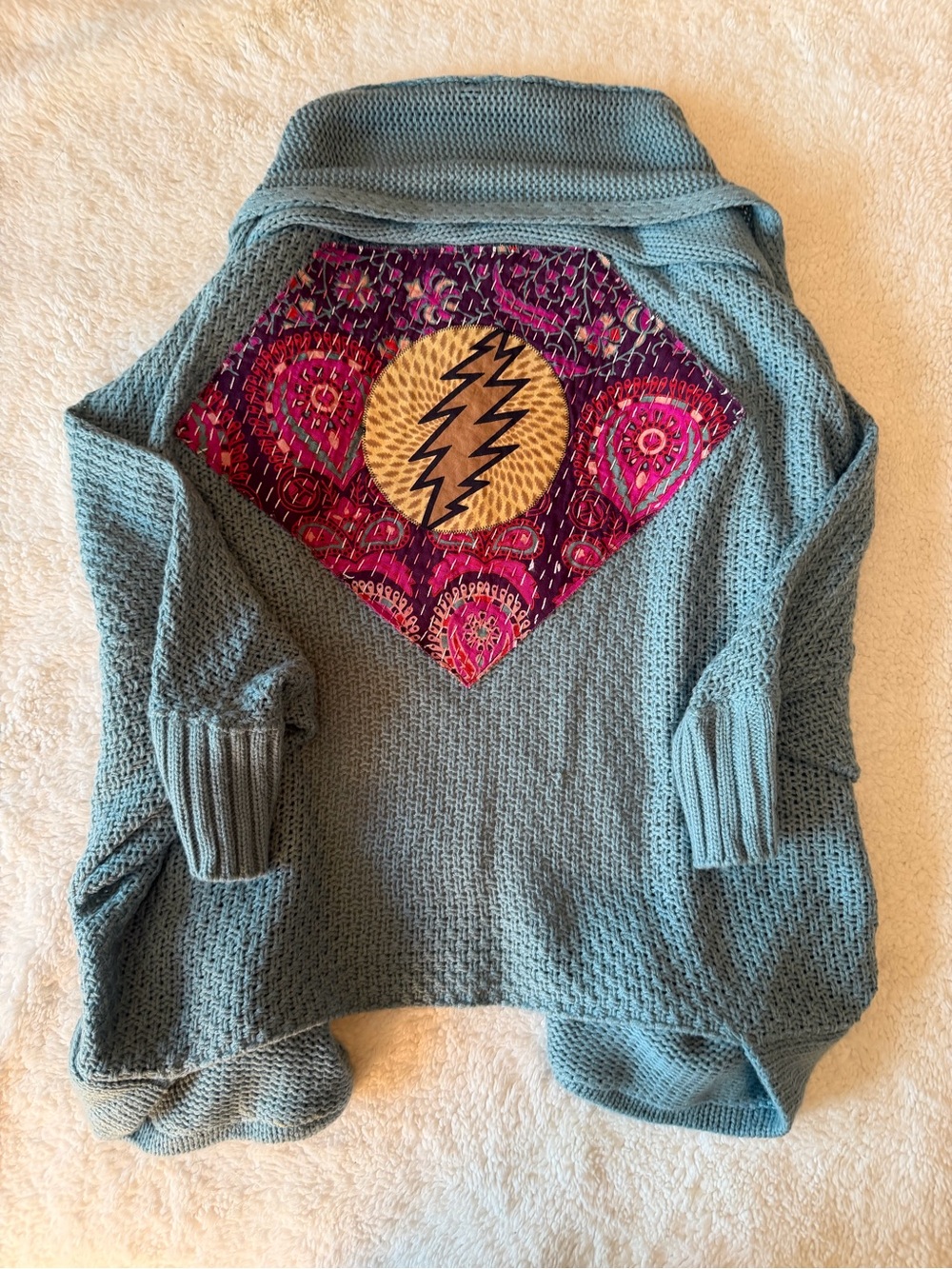Grateful Dead Handmade Mountain Mamas Embroidered Sweater